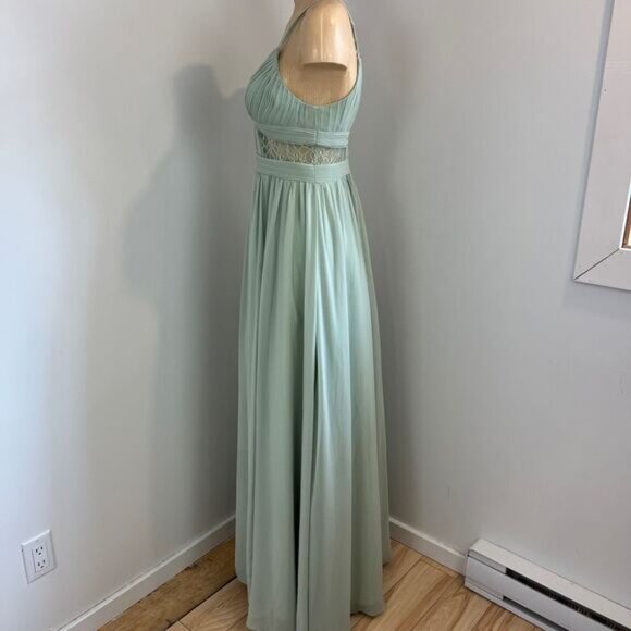 Azazie Mint Green Maxi Dress - Picture 3 of 16